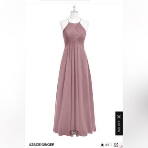 Azazie Ginger in Dusty Rose bridesmaid dress, size A10